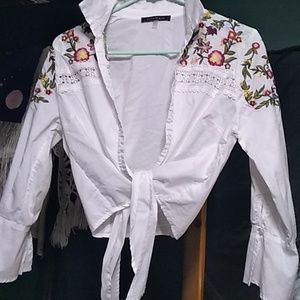 Urban outfitters tie crop top